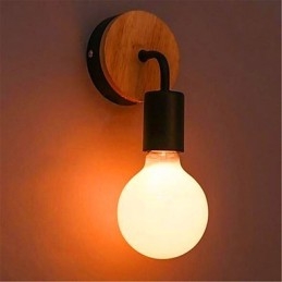 Lampada da parete in ferro battuto moderna minimalista creativa personalità corridoio balcone camera da letto comodino