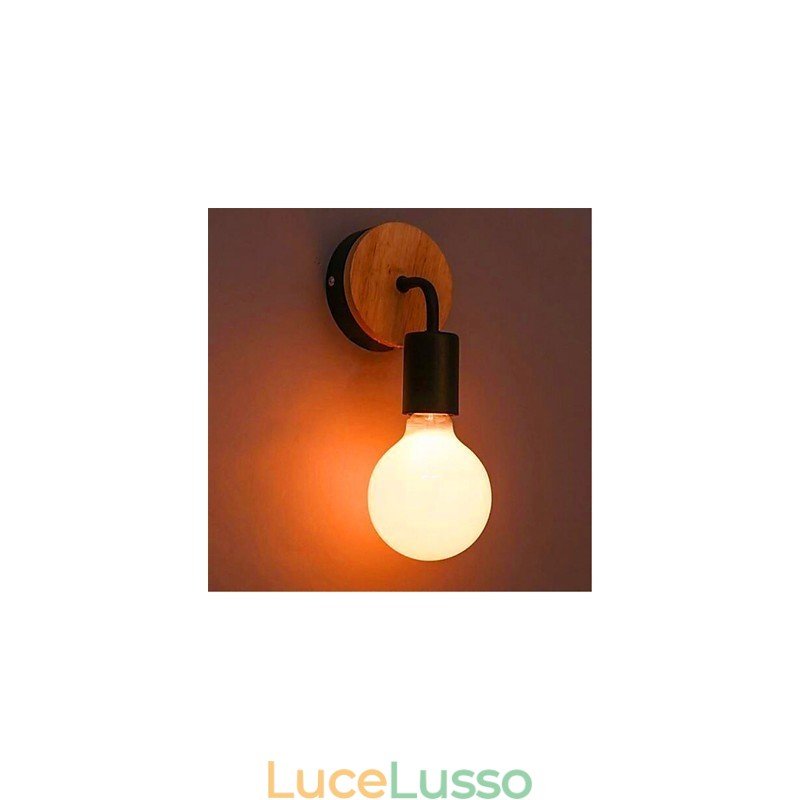 Lampada da parete in ferro battuto moderna minimalista creativa personalità corridoio balcone camera da letto comodino