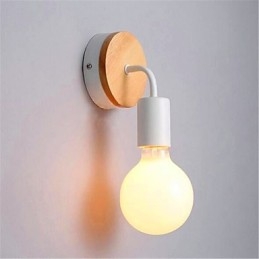 Lampada da parete in ferro battuto moderna minimalista creativa personalità corridoio balcone camera da letto comodino