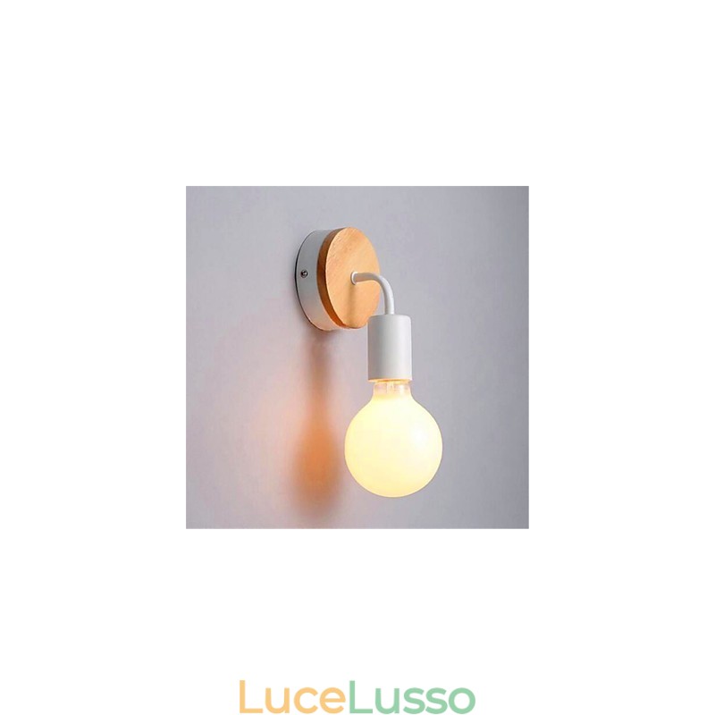 Lampada da parete in ferro battuto moderna minimalista creativa personalità corridoio balcone camera da letto comodino