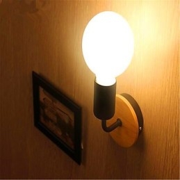 Lampada da parete in ferro battuto moderna minimalista creativa personalità corridoio balcone camera da letto comodino