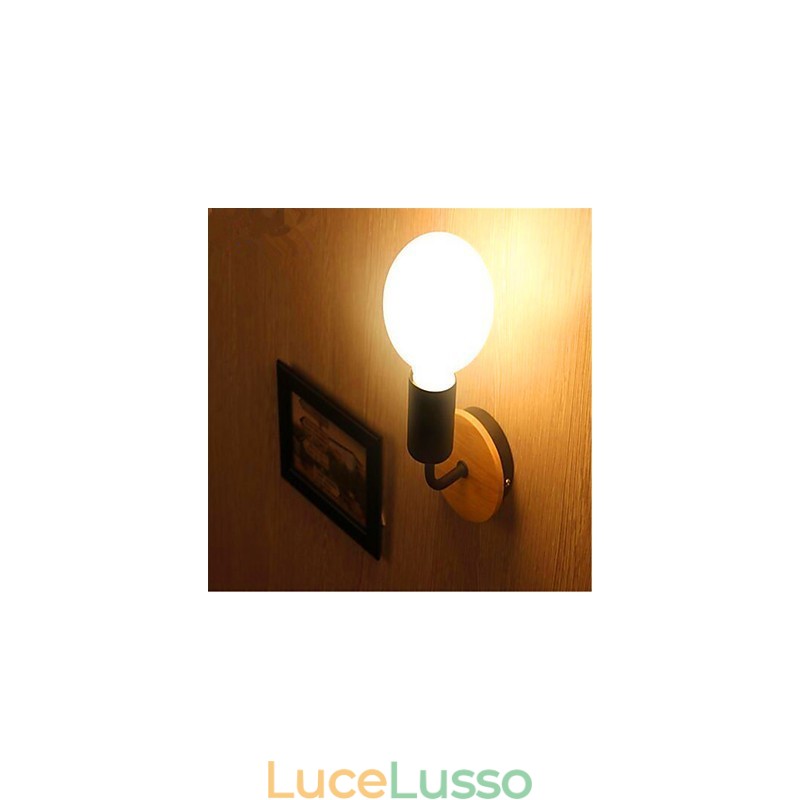 Lampada da parete in ferro battuto moderna minimalista creativa personalità corridoio balcone camera da letto comodino