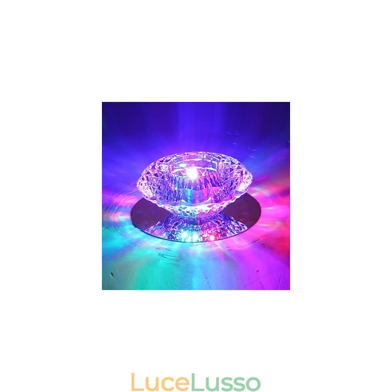 Lampada da soffitto moderna a risparmio energetico Lampada da soffitto in cristallo Lampada con lampadina verso il basso