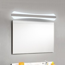 Lampada da specchio da 10 W di alta qualità, luci da bagno in acciaio inossidabile e acrilico, luci da parete, illuminazione per il trucco