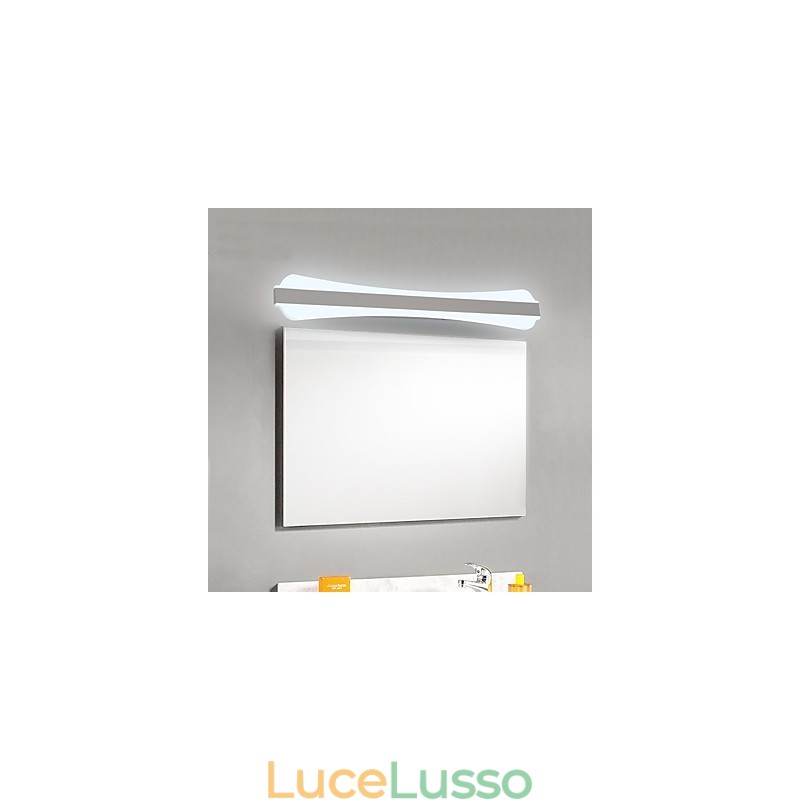 Lampada da specchio da 10 W di alta qualità, luci da bagno in acciaio inossidabile e acrilico, luci da parete, illuminazione per il trucco