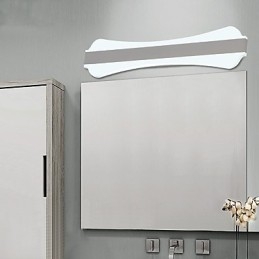 Lampada da specchio da 10 W di alta qualità, luci da bagno in acciaio inossidabile e acrilico, luci da parete, illuminazione per il trucco
