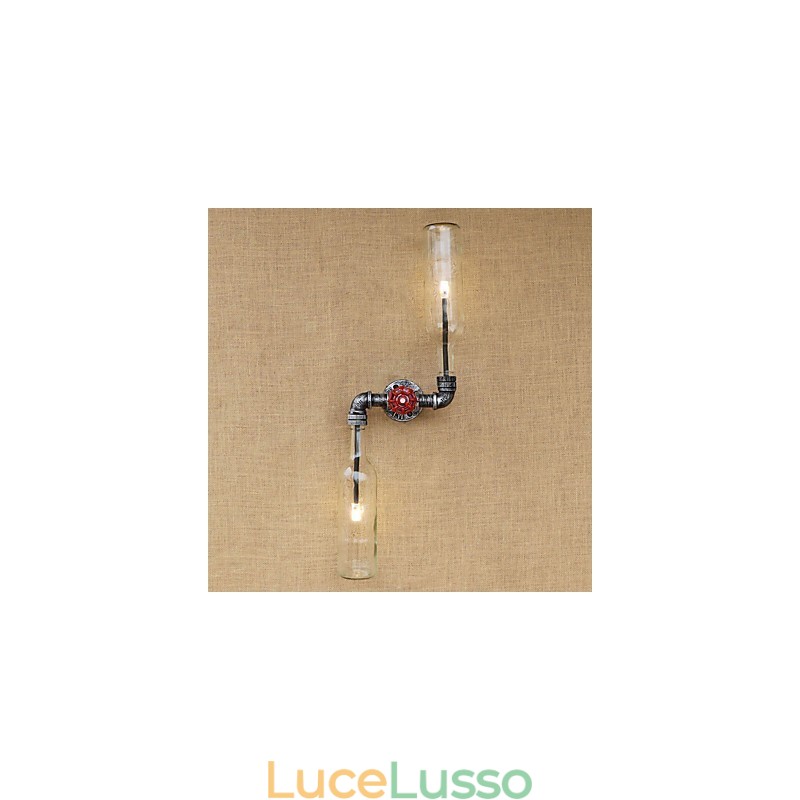 Applique da parete rustica in ottone per luce ambientale