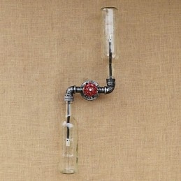 Applique da parete rustica in ottone per luce ambientale