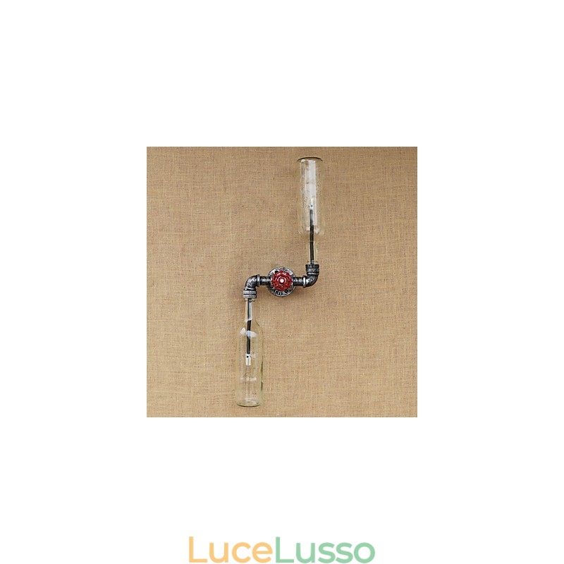 Applique da parete rustica in ottone per luce ambientale