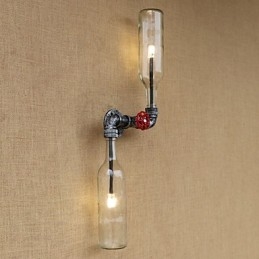 Applique da parete rustica in ottone per luce ambientale