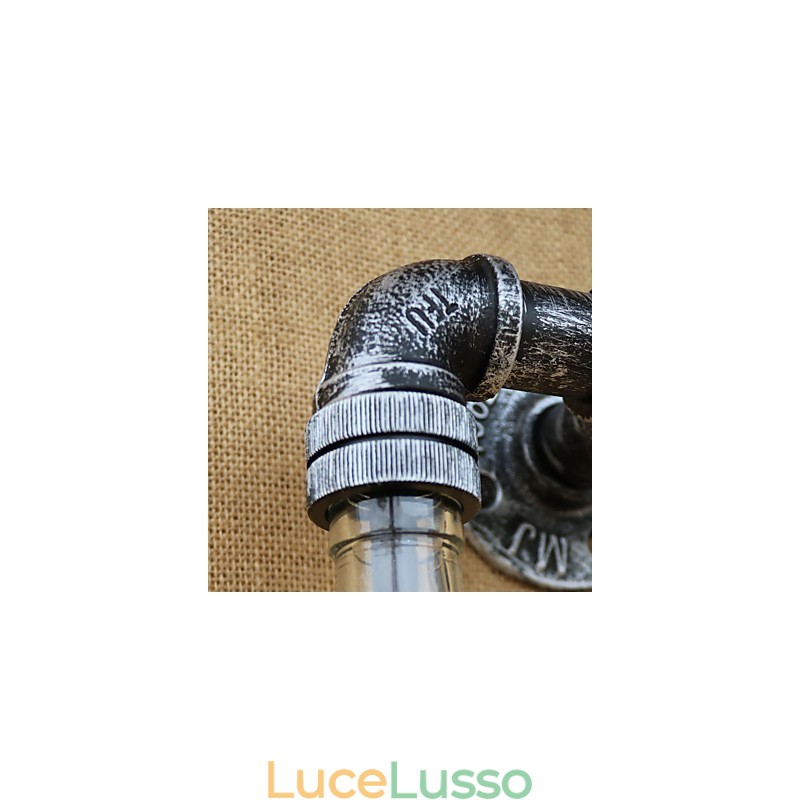 Applique da parete rustica in ottone per luce ambientale