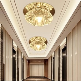 Lampada da soffitto moderna a risparmio energetico Lampada da soffitto in cristallo Lampada con lampadina verso il basso