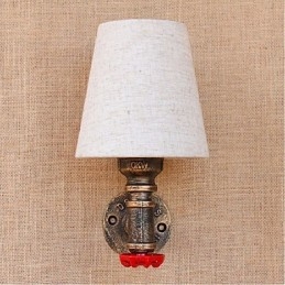 Applique da parete rustica in ottone per luce ambientale