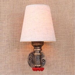 Applique da parete rustica in ottone per luce ambientale