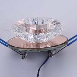 Lampada da soffitto moderna a risparmio energetico Lampada da soffitto in cristallo Lampada con lampadina verso il basso