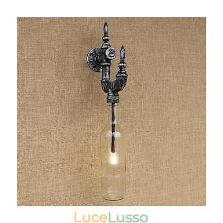 Applique da parete rustica Lodge Silver Feature per luce ambientale Applique da parete rustica Lodge Silver Feature per luce ambientale