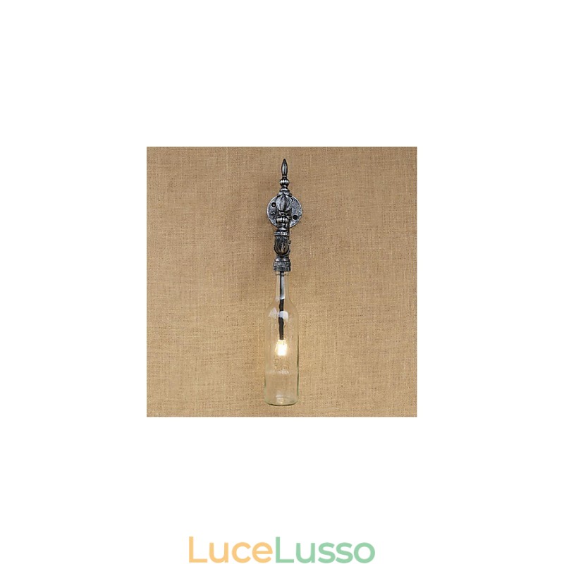 Applique da parete rustica Lodge Silver Feature per luce ambientale