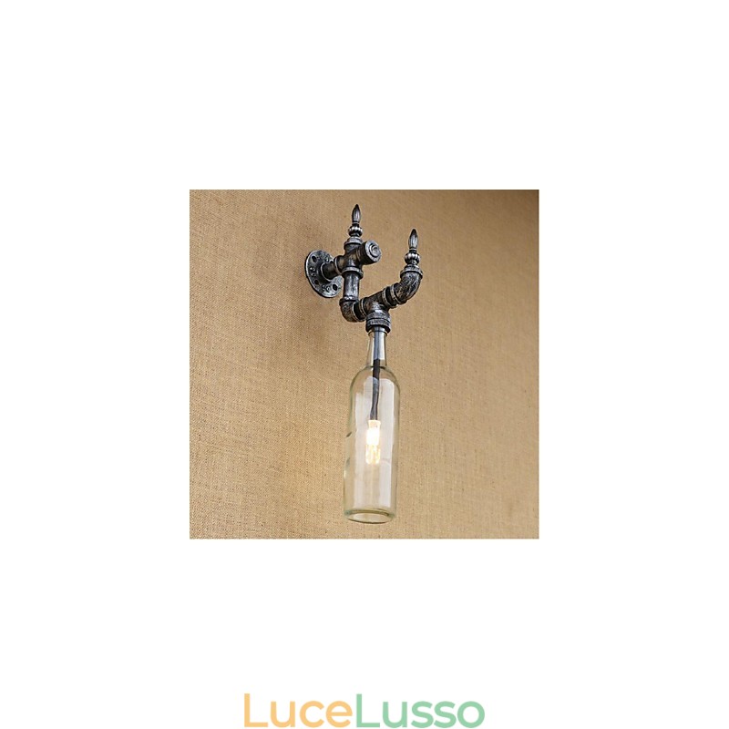 Applique da parete rustica Lodge Silver Feature per luce ambientale