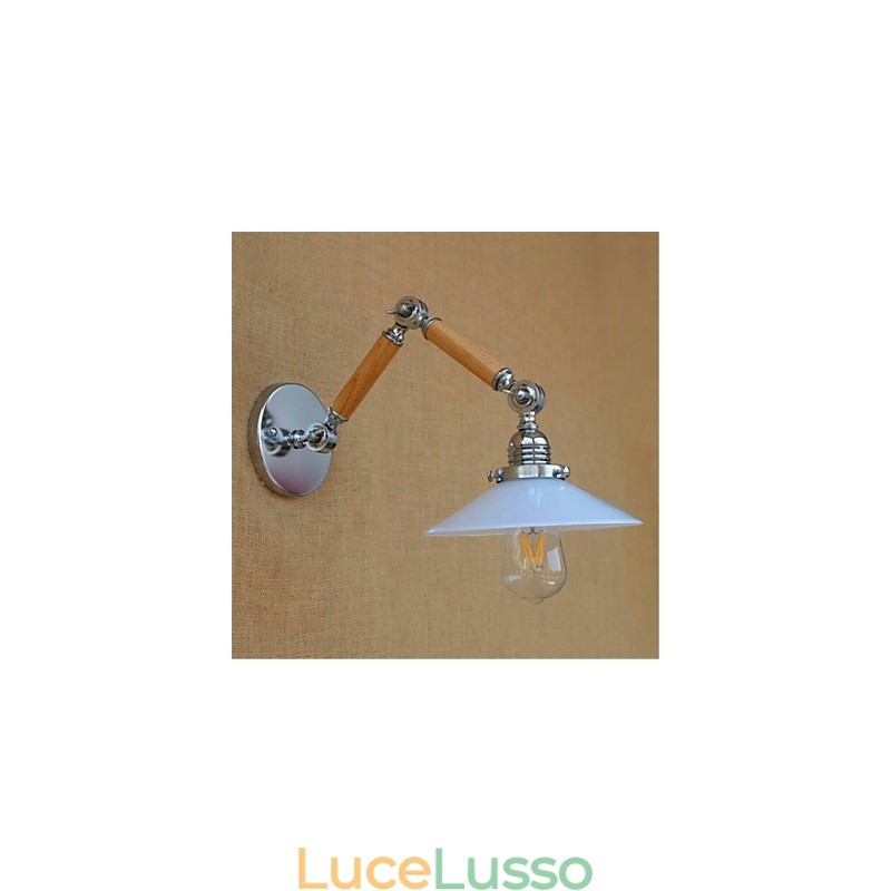 Moderna e contemporanea, caratteristica cromata per braccio oscillante, luce ambientale, luci a braccio oscillante, applique