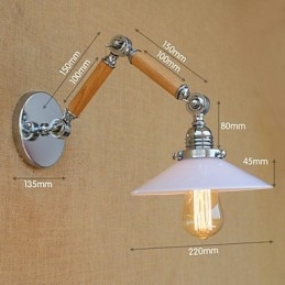 Moderna e contemporanea, caratteristica cromata per braccio oscillante, luce ambientale, luci a braccio oscillante, applique