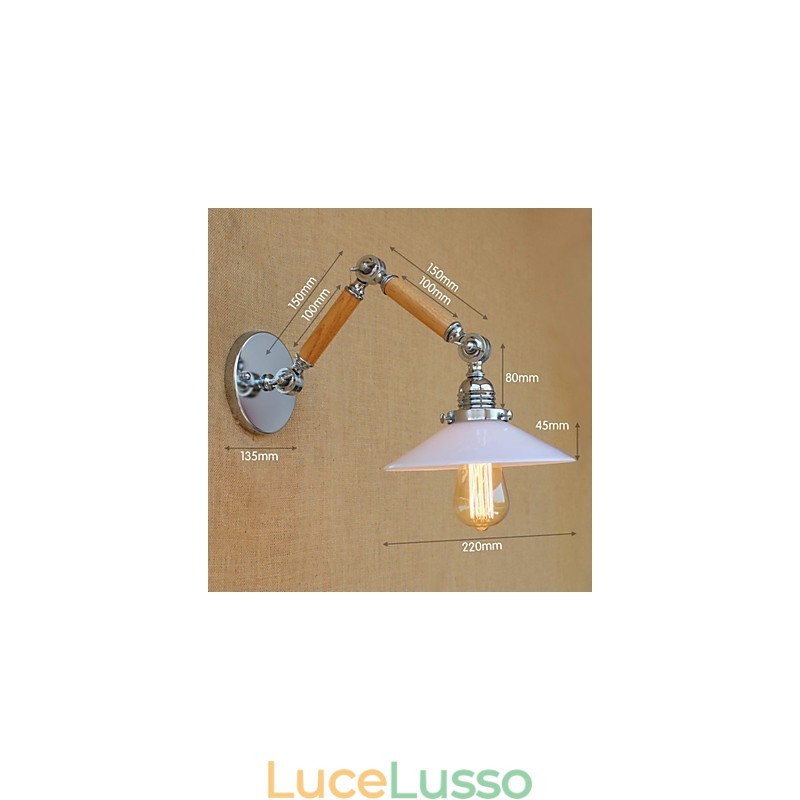 Moderna e contemporanea, caratteristica cromata per braccio oscillante, luce ambientale, luci a braccio oscillante, applique