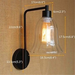 Finitura rustica in ossido nero per la luce ambientale del braccio oscillante