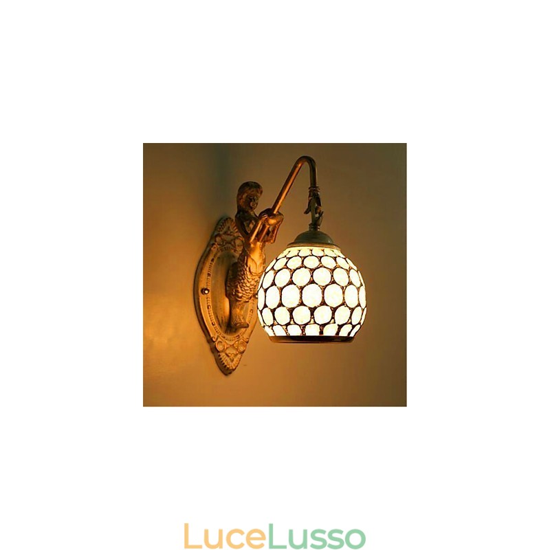 Lampada da parete semplice in stile europeo, retro pastorale, camera da letto, comodino, balcone, scale, corridoio, lampada a specchio