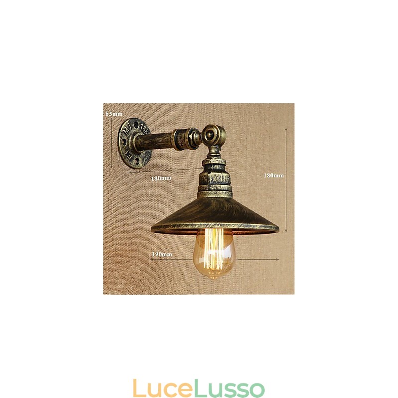 Lampada da parete in stile industriale con tubo dell'acqua nordico