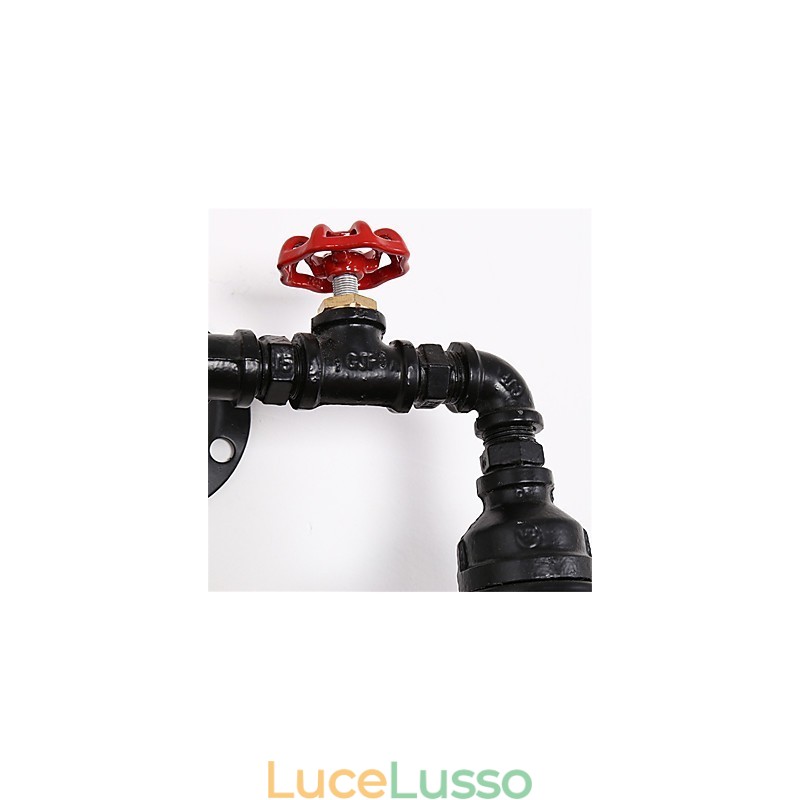 2 teste retrò industriale tubo luci da parete semplice loft nero gabbia per uccelli metallo sala da pranzo cucina bar caffetteria decorazione illuminazione