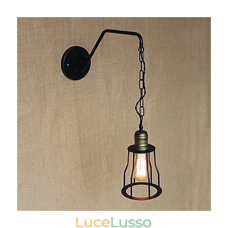 Lampada da parete in ferro per corridoi di catene di ristoranti e caffè Lampada da parete in ferro per corridoi di catene di ristoranti e caffè