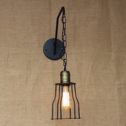 Lampada da parete in ferro per corridoi di catene di ristoranti e caffè