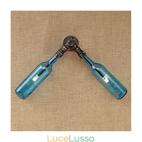 Lampada da parete retrò American Village Creative Industry Wind Designer Water Bottle Wall Light Blue Lampada da parete retrò American Village Creative Industry Wind Designer Water Bottle Wall Light Blue