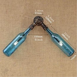 Lampada da parete retrò American Village Creative Industry Wind Designer Water Bottle Wall Light Blue