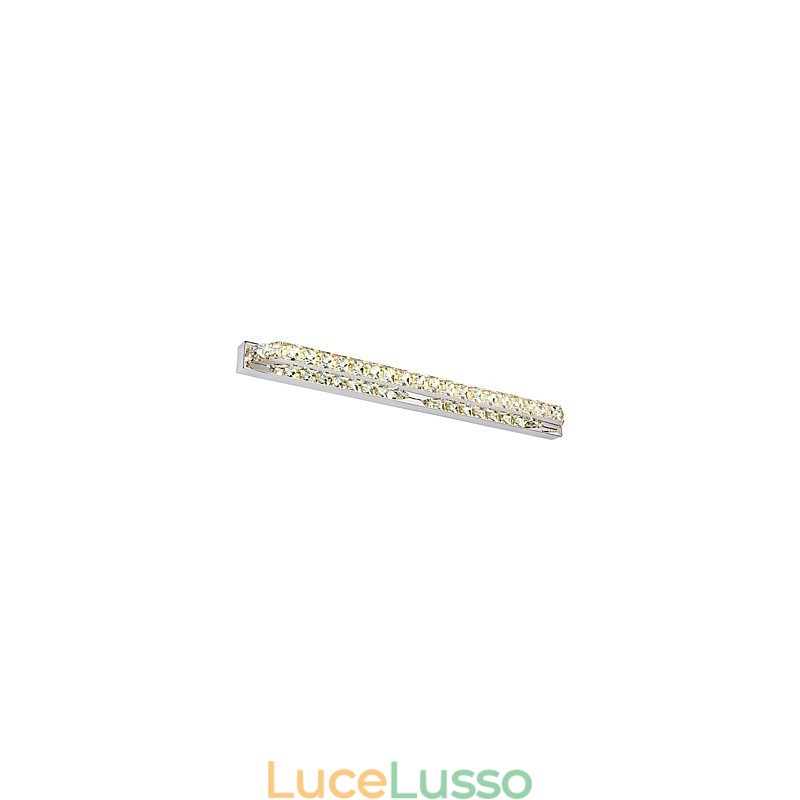 Lampada da specchio lunga di alta qualità Luci da bagno Applique in metallo e cristallo