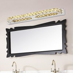 Lampada da specchio lunga di alta qualità Luci da bagno Applique in metallo e cristallo
