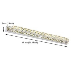 Lampada da specchio lunga di alta qualità Luci da bagno Applique in metallo e cristallo