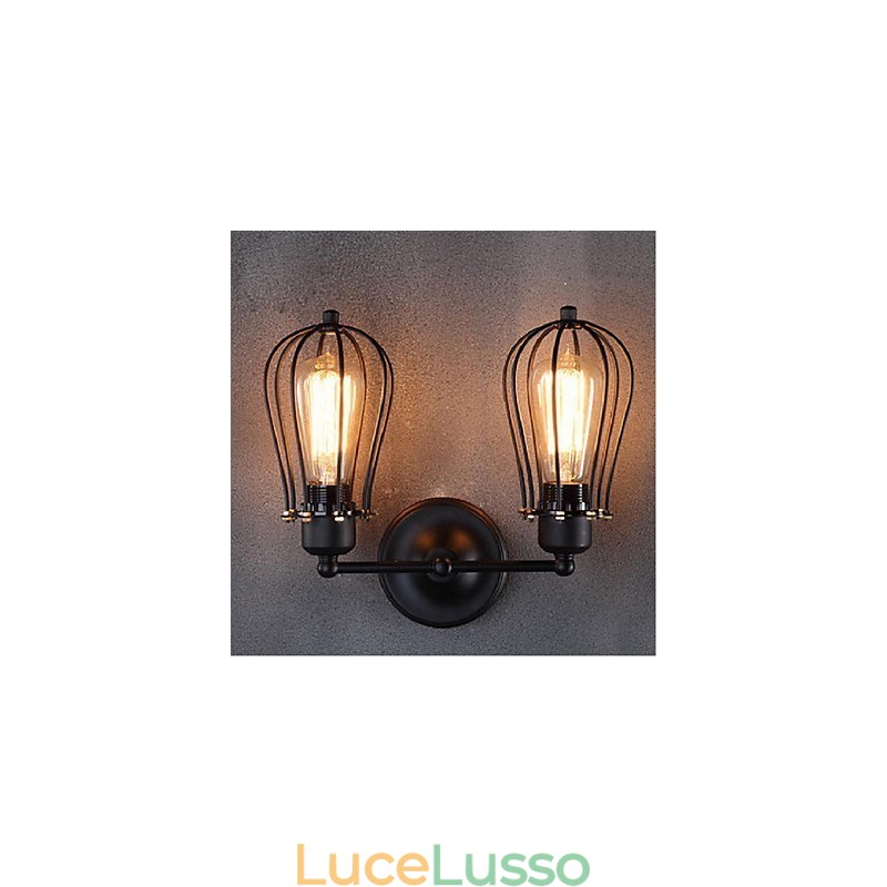 Lampada da parete per corridoio, corridoio, ristorante, American Village, in ferro antico, pompelmo retrò, applique da parete