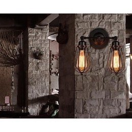 Lampada da parete per corridoio, corridoio, ristorante, American Village, in ferro antico, pompelmo retrò, applique da parete