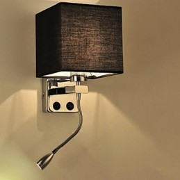 Lampada da comodino moderna in tessuto creativo per corridoio, balcone, camera d'albergo