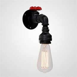 Applique da parete con tubi dell'acqua, stile retrò industriale, creativo, country, in metallo, per ristoranti, bar, tavoli da bar, applique da parete