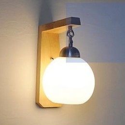 Lampada da parete per comodino con scala in legno d'arte giapponese