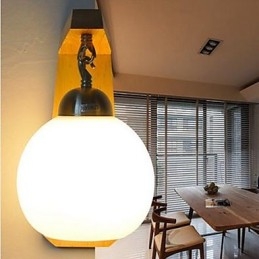 Lampada da parete per comodino con scala in legno d'arte giapponese