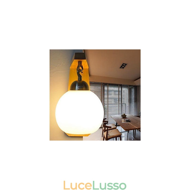 Lampada da parete per comodino con scala in legno d'arte giapponese
