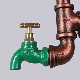 Luci da parete vintage industriali a forma di ingranaggio in legno, luci girevoli creative, illuminazione decorativa per ristoranti, bar e caffetterie