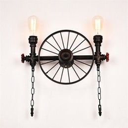 Applique da parete vintage in tubo industriale luci creative illuminazione decorativa per ristoranti, bar e caffetterie con 2 luci finitura verniciata