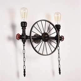 Applique da parete vintage in tubo industriale luci creative illuminazione decorativa per ristoranti, bar e caffetterie con 2 luci finitura verniciata