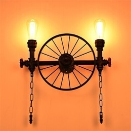 Applique da parete vintage in tubo industriale luci creative illuminazione decorativa per ristoranti, bar e caffetterie con 2 luci finitura verniciata
