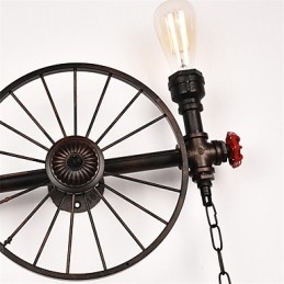 Applique da parete vintage in tubo industriale luci creative illuminazione decorativa per ristoranti, bar e caffetterie con 2 luci finitura verniciata