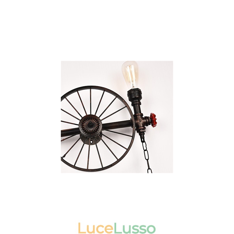 Applique da parete vintage in tubo industriale luci creative illuminazione decorativa per ristoranti, bar e caffetterie con 2 luci finitura verniciata
