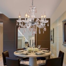 Lampada da soffitto cromata Upligh Candela Lampadario in acrilico Lampadario pendente